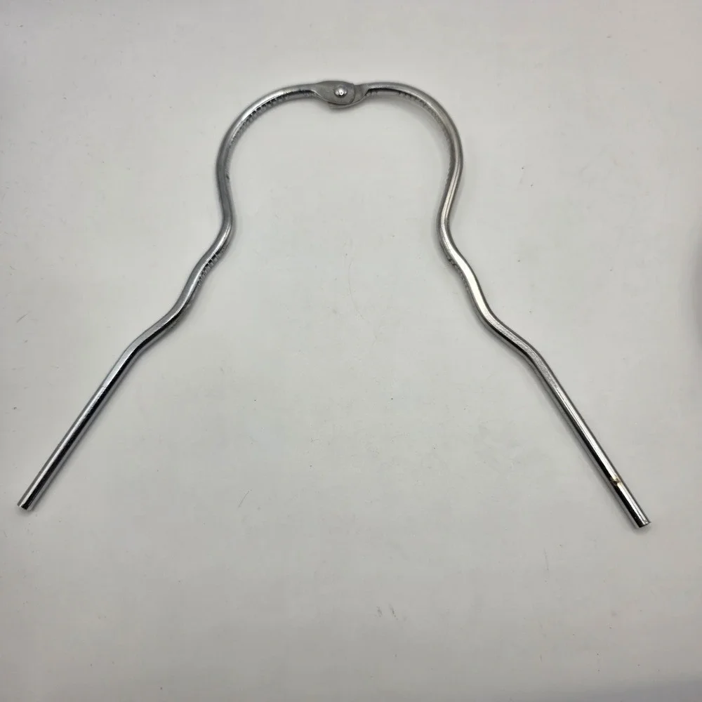 Vintage Chrome Metal Jar Opener Manual Scissor Style Serrated Grip Tool Silver